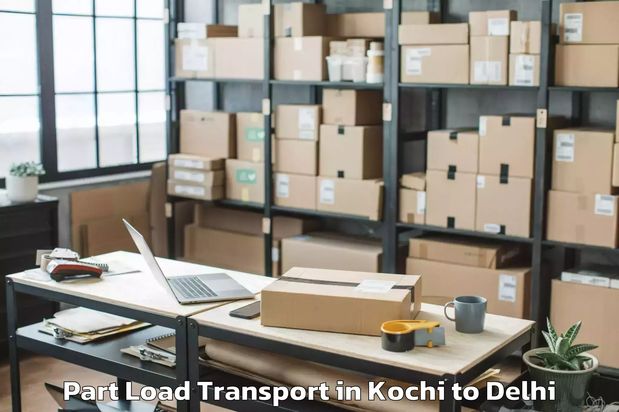 Book Your Kochi to Okhla Industrial Estate Okhla Part Load Transport Today